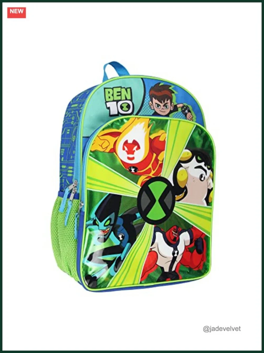 Ben 10 Kids Backpack 16 inch School Travel Bag Omnitrix Alien Force Backpack